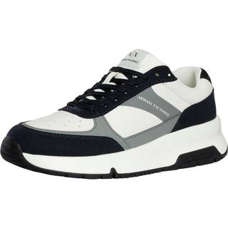 Armani Exchangetil mænd. XUX225XV862U388 Træningssko logo hvid, navy (42), Fast, Blonder, Casual, Blå
