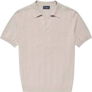 Oliver Sweeney Hundon Knit Polo Shirt in Mushroom I Oliver Sweeney - S