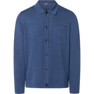 Maerz Herren Cardigan blau unifarben