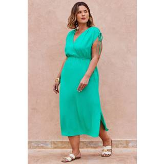 Live Unlimited Live Unlimited Tryk Curve Gathered Midi Kjole - EU 50 (UK 22)