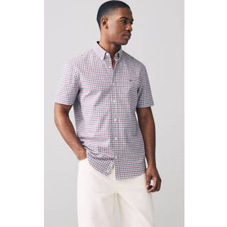 Next Ecru Gingham Check Short Sleeve Shirt