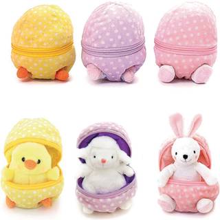 Plushland Plush Fyldt dyr 6 tommer overraskelse lynl?s op ?g Hideaway Spring Inspireret gave til piger og drenge f?dselsdagsmors dag (p?ske?gs so