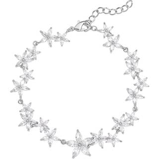 Jon Richard Jon Richard Tone Cubic Zirconia Blandet Blomster Tryk Armbånd