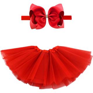 BGFKS 5-lags tyl Tutu-nederdel til sm?b?rn til piger med pandeb?nd til babypige 0 til 36 m?neder