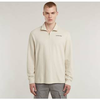 Checquard Tweeter Half Zip - White - Men
