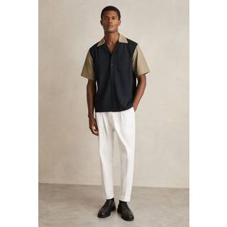 Reiss Peza Colour-Block Cuban-Collar SkjorterSmall
