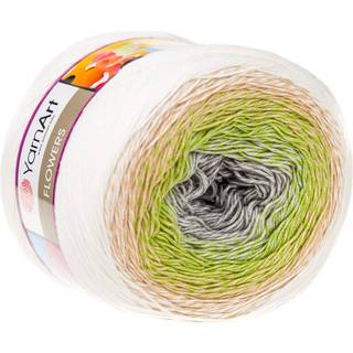 Garn kunst garnart blomster garn 55% bomuld 45% akryl 250gr 1094yd flerfarvet bomuldsgarn regnbue h?klet garn for?r sommer - 1 fine sportsskin (2