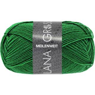 Lana Grossa Meilenweit 50 1418 Smaragdgrøn Indhold:80% ren, ny uld, 20% polyamid Vægt/længde: 50 g = ca. 210 meter Anbefalede pinde: 2.50-3.00 mm Strikkefasthed:10 x 10 cm = 28 m x 40 p Vask:Finvask 40℃ / Kan tørretumbles.