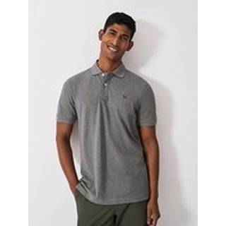 Crew Clothing Crew Clothing Company Grey Classic Pique 100% Cotton Polo Shirt