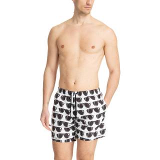 Moschino Logo Swim Shorts White