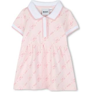 BOSStil drenge. J52184 Pink kortærmet kjole (9meses= 71cm), Casual, Bomuld, Korte ærmer, børnetøj
