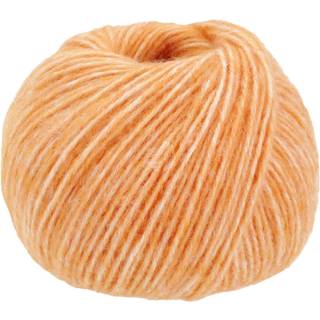 Lana Grossa Natural Alpaca Pelo 19 Apricot meleret Indhold: 63% bomuld, 31% baby alpaca, 6% ren ny merinould Vægt/Længde: 50 g = ca. 125 meter Anbefalede pinde: 5-6 mm Strikkefasthed: 10 x 10 cm = 17 m x 24 p Vask:Håndvask / Tørres fladt.