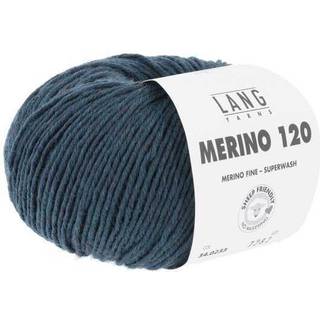 Lang Yarns Merino 120 233 Indhold: 100% Merinould Vægt/længde: 50 g = ca. 120 meter Anbefalede pinde: 3.50-4.50 mm Strikkefasthed: 10 x 10 cm = 22 m x 32 p Vask: Maskinvask 30 °C / Tåler ikke tørretumbling .