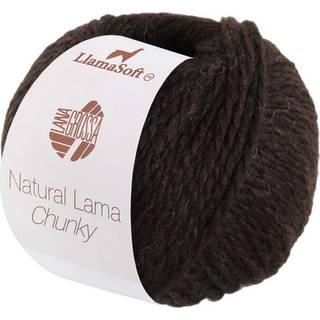Lana Grossa Natural Lama Chunky 16 Mokka Indhold:100% baby lamauld Vægt/Længde: 50 g = ca. 70 meter Anbefalede pinde: 5.5-6 mm Strikkefasthed: 10 x 10 cm = 18 m x 23 p Vask:Håndvask / Tørres fladt.