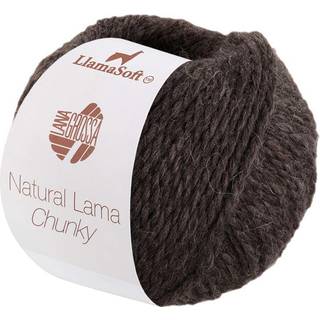 Lana Grossa Natural Lama Chunky 15 Sortbrun Indhold:100% baby lamauld Vægt/Længde: 50 g = ca. 70 meter Anbefalede pinde: 5.5-6 mm Strikkefasthed: 10 x 10 cm = 18 m x 23 p Vask:Håndvask / Tørres fladt.