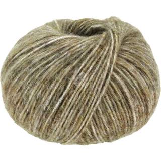 Lana Grossa Natural Alpaca Pelo 21 Høgrøn meleret Indhold: 63% bomuld, 31% baby alpaca, 6% ren ny merinould Vægt/Længde: 50 g = ca. 125 meter Anbefalede pinde: 5-6 mm Strikkefasthed: 10 x 10 cm = 17 m x 24 p Vask:Håndvask / Tørres fladt.