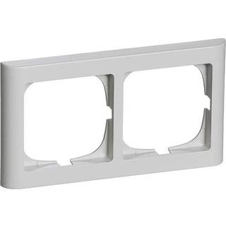 LK FUGA Softline 63 ramme 2x1 modul - Vandret - Lysegrå