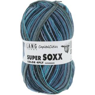 Lang Yarns Super Soxx Color 4-ply 343 Indhold: 75% ny uld, 25% polyamid Vægt/længde: 100 g = ca. 420 meter Anbefalede pinde: 2.5-3.5 mm. Strikkefasthed: 10 x 10 cm = 30 m x 41 p Vask: Maskinvask 40 ℃ / Kan tørretumbles / Brug aldrig skyllemiddel.