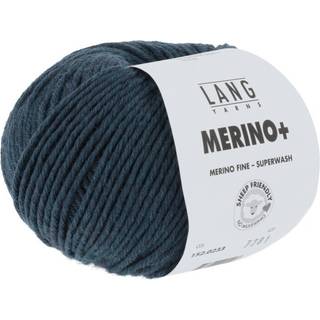 Lang Yarns Merino+ 233 Indhold: 100% Superwash Merinould Vægt/længde: 50 g = 90 meter Anbefalede pinde: 4,5-5,5 mm. Strikkefasthed: 10 x 10 cm = 17 m x 24 p Vask: Finvask 30ºC / Brug aldrig skyllemiddel / Tørres fladt .