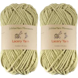 Jubileeyarn Lacery Yarn - Bulk -bomuld - 100 g/Skein - 006 Celedon Green - 2 Skeins
