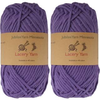 Jubileeyarn Lacery Yarn - Voluminy Weight Cotton - 100G/Skein - 3838 Ultra Violet - 2 Skeins