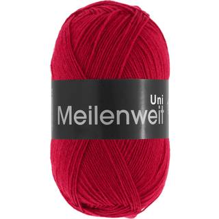 Strømpegarn / Sokkegarn Lana Grossa Meilenweit 100 g UNI - Uld og Polyamid Rød 1332