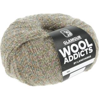 Lang Yarns Glamour WoolAddicts 051 Indhold: 36% polyester, 30% polyamid, 25% mohair, 9% uld Anbefalede pinde: 5.5-6 mm Vægt/længde: 50 g = ca. 200 meter Strikkefasthed: 10 x 10 cm = 18 m x 24 p Vask: Maskinvask ved op til 30 ℃ / Tåler ikke tørretumbling / Brug aldrig skyllemiddel.
