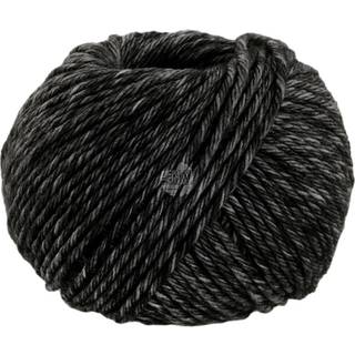 Lana Grossa Vintage Chunky 14 Antracit/Sort Indhold: 100% ren ny merinould Vægt/Længde: 50 g = ca. 80 meter Anbefalede pinde: 6 mm Strikkefasthed: 10 x 10 cm = 17 m x 22 p Vask: Finvask 30º/ Tørres fladt.