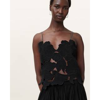 AllSaints Floral Print Embroidery 100% Organic Cotton Topsmall