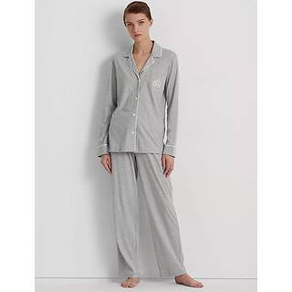 Lauren Ralph Lauren Lauren Ralph Lauren bomuldsmodal langærmet pyjamassæt med hakkrave
