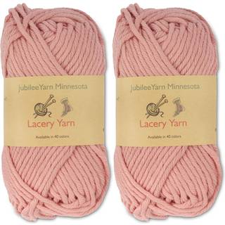 Jubileeyarn Lacery Yarn - Bulk -bomuld - 100 g/Skein - 1522 Rose Dawn - 2 Skeins