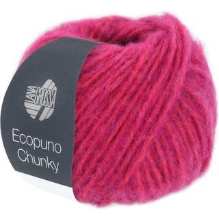 Lana Grossa Ecopuno Chunky 117 Pink Indhold: 48% bomuld, 33% ren ny merinould, 19% baby alpaca Vægt/Længde: 50 g = ca. 70 meter Anbefalede pinde: 7-8 mm Strikkefasthed: 10 x 10 cm = 13 m x 17 p Vask:Håndvask / Tørres fladt.