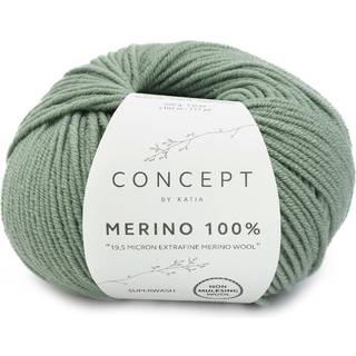 Katia Merino 100% 098 Salvie Indhold: 100% superwash merinould Vægt/længde: 50 gram = ca. 102 meter Anbefalede pinde: 4-4.5 mm Strikkefasthed: 10 cm x 10 cm = 23 m x 30 p Vask: Maskinvask ved 30ºC / Kan tørretumbles.
