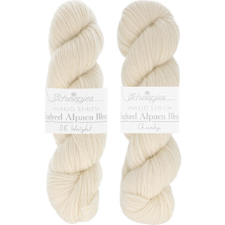 Scheepjes Nakid Series Undyed Alpaca Blend 100g 004 DK Indhold: 80% uld, 20% alpaca Vask: Håndvask/ Tåler ikke tørretumbling / Brug aldrig skyllemiddel Strikkefastheden henviser til 10 x 10 cm udfra den anbefalede pindestørrelse Se specifikationer for hver garnvægt nedenfor.