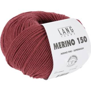 Lang Yarns Merino 150 062 Indhold: 100% Superwash merinould Vægt/længde: 50 g = ca. 150 meter Anbefalede pinde: 3-3.5 mm Strikkefasthed: 10 x 10 cm = 27 m x 37 p Vask: Maskinvask 30 ℃ / Tåler ikke tørretumbling / Brug aldrig skyllemiddel.