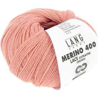 Lang Yarns Merino 400 Lace 328 Indhold: 100% Merinould Vægt/længde: 25 g = ca 200 meter Anbefalede pinde: 2.50-3.50 mm Strikkefasthed: 10 x 10 cm = 32 m x 42 p Vask: Maskinvask 30 ℃ / Tåler ikke tørretumbling / Brug aldrig skyllemiddel.