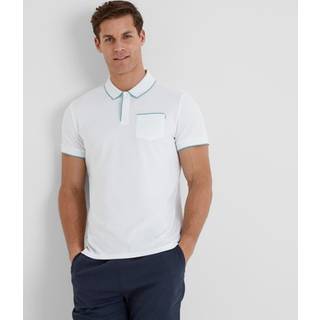 Tog 24 Tog 24 White Mens Hamlin 100% Cotton Polo Shirt