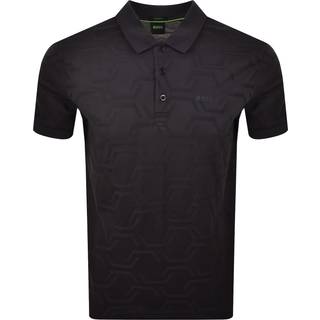 BOSStil mænd. 50533239 Paddy relaxed fit polo shirt i merceriseret bomuld med navy quiltet stof (XL), Casual, Korte ærmer, Blå