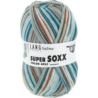 Lang Yarns Super Soxx Color 4-ply 414 Indhold: 75% ny uld, 25% polyamid Vægt/længde: 100 g = ca. 420 meter Anbefalede pinde: 2.5-3.5 mm. Strikkefasthed: 10 x 10 cm = 30 m x 41 p Vask: Maskinvask 40 ℃ / Kan tørretumbles / Brug aldrig skyllemiddel.