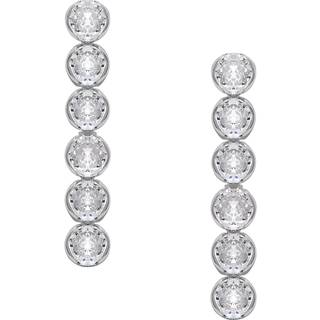 Jon Richard Jon Richard Silver Tone Cubic Zirconia Tennis Drop Earrings