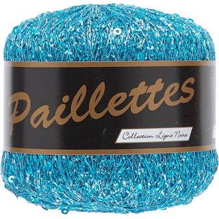 Lammy Paillettes 411 Indhold: 75% Polyester, 25% Pailletter Vægt/længde: 25 g = 325 meter Anbefalede pinde: 3.00 mm Strikkefasthed:10 cm x 10 cm = 35 m x 45 r Håndvask ved 30°C / Tørres fladt / Tåler ikke strygejern .