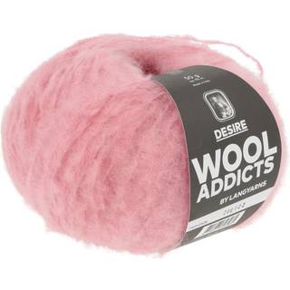Lang Yarns Desire WoolAddicts 128 Indhold: 82% mohair, 15% ren ny uld, 3% polyamid Vægt/længde: 50 g = ca. 95 meter Anbefalede pinde: 6-7 mm Strikkefasthed: 10 x 10 cm = 11 m x 16 p Vask: Håndvask.