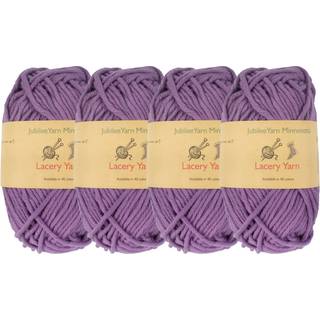 Jubileeyarn Lacery Yarn - Voluminy Weight Cotton - 100G/Skein - 3513 Grape Compott - 4 Skeins