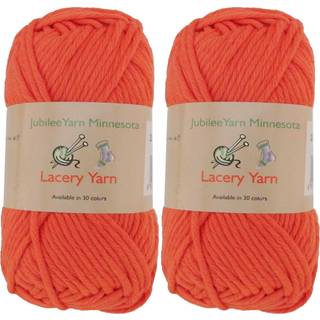 Jubileeyarn Lacery Yarn - Voluminy Weight Cotton - 100G/Skein - 203 Coral Bay - 2 Skeins