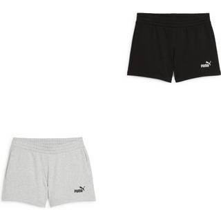 Women&#39;s Puma ESS Small No. 1 Logo 4&#34; Shorts, Gray, Size S, Clothing - Light Gray Heather - S