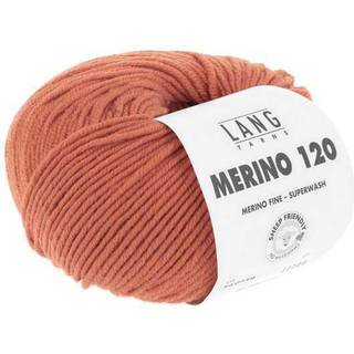 Lang Yarns Merino 120 159 Indhold: 100% Merinould Vægt/længde: 50 g = ca. 120 meter Anbefalede pinde: 3.50-4.50 mm Strikkefasthed: 10 x 10 cm = 22 m x 32 p Vask: Maskinvask 30 °C / Tåler ikke tørretumbling .