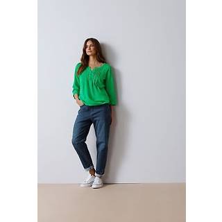 M & Co M & Co Green 3/4 Sleeve 100% Cotton Henley Top