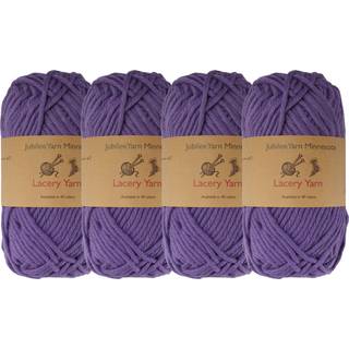 Jubileeyarn Lacery garn - Bulk -bomuld - 100 g/Skein - 3838 Ultra Violet - 4 Skeins