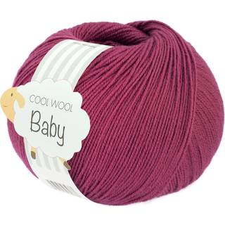 Lana Grossa Cool Wool Baby garn - ekstra fin Merinould Indisk Rød 330