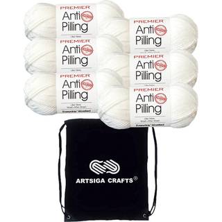 Premier garner hver dag Anti-Pilling Solid Snow White DN100-1 (6-SKEINS-Samme farvestof) nr